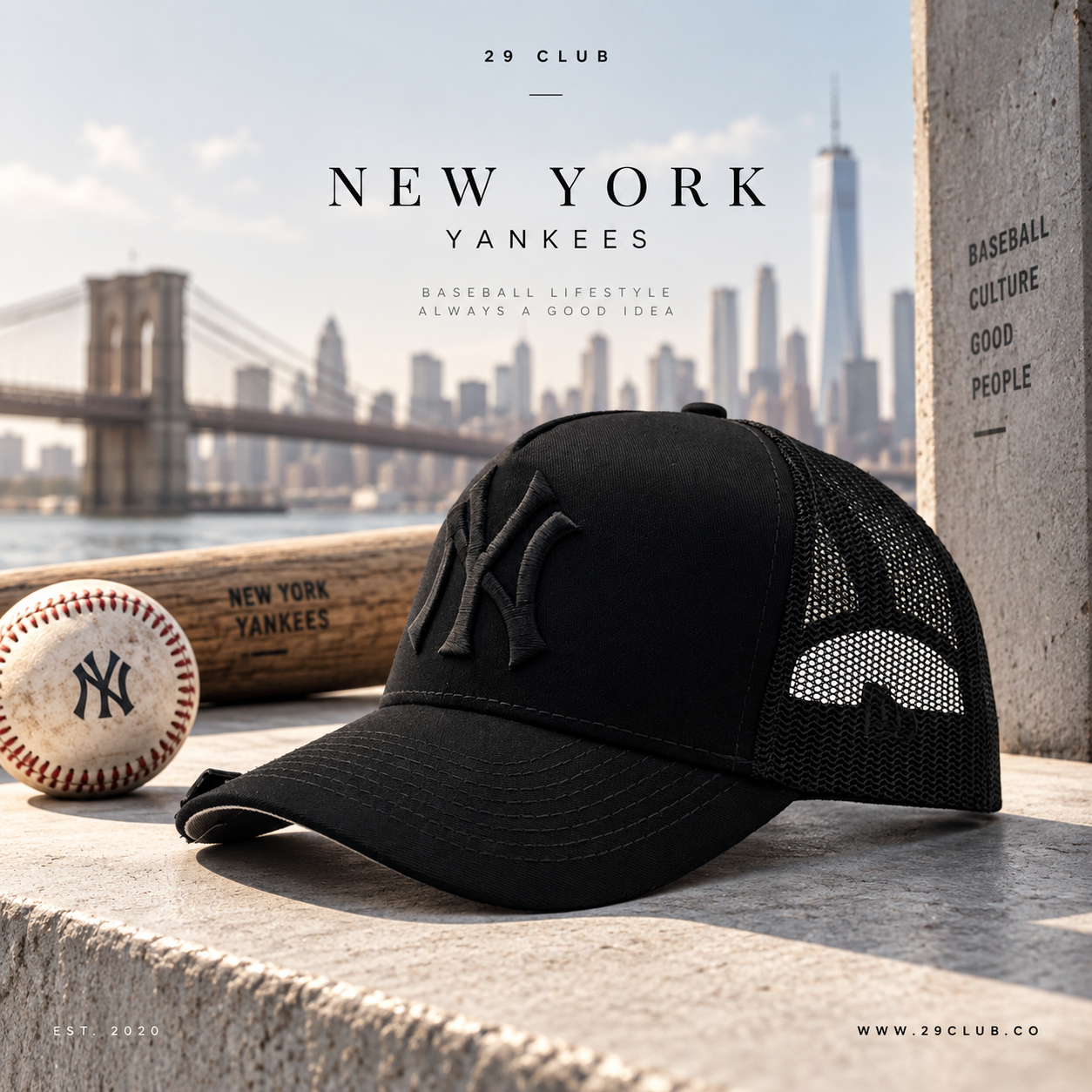NEW YORK YANKEES TRUCKER BLACK