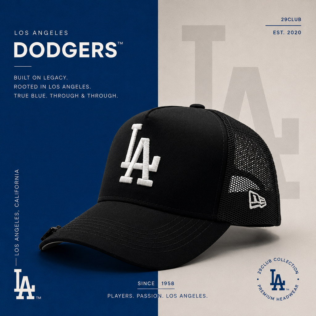 LOS ÁNGELES DODGERS TRUCKER / NEGRO - GRIS