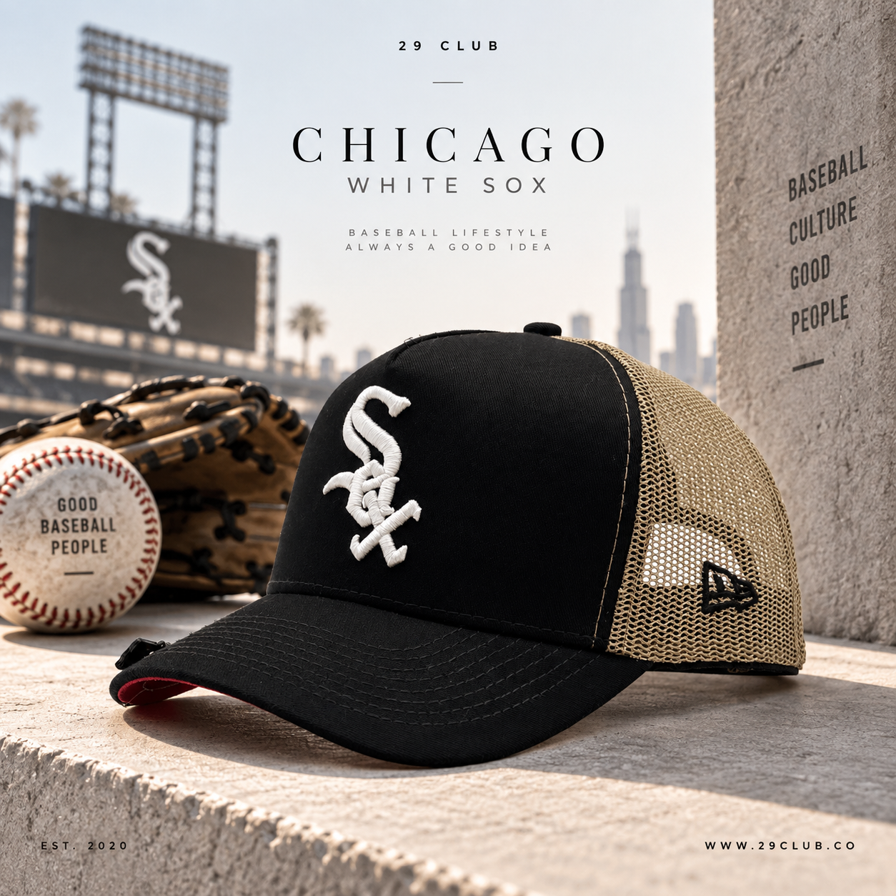 CHICAGO WHITE SOX TRUCKER BEIGE