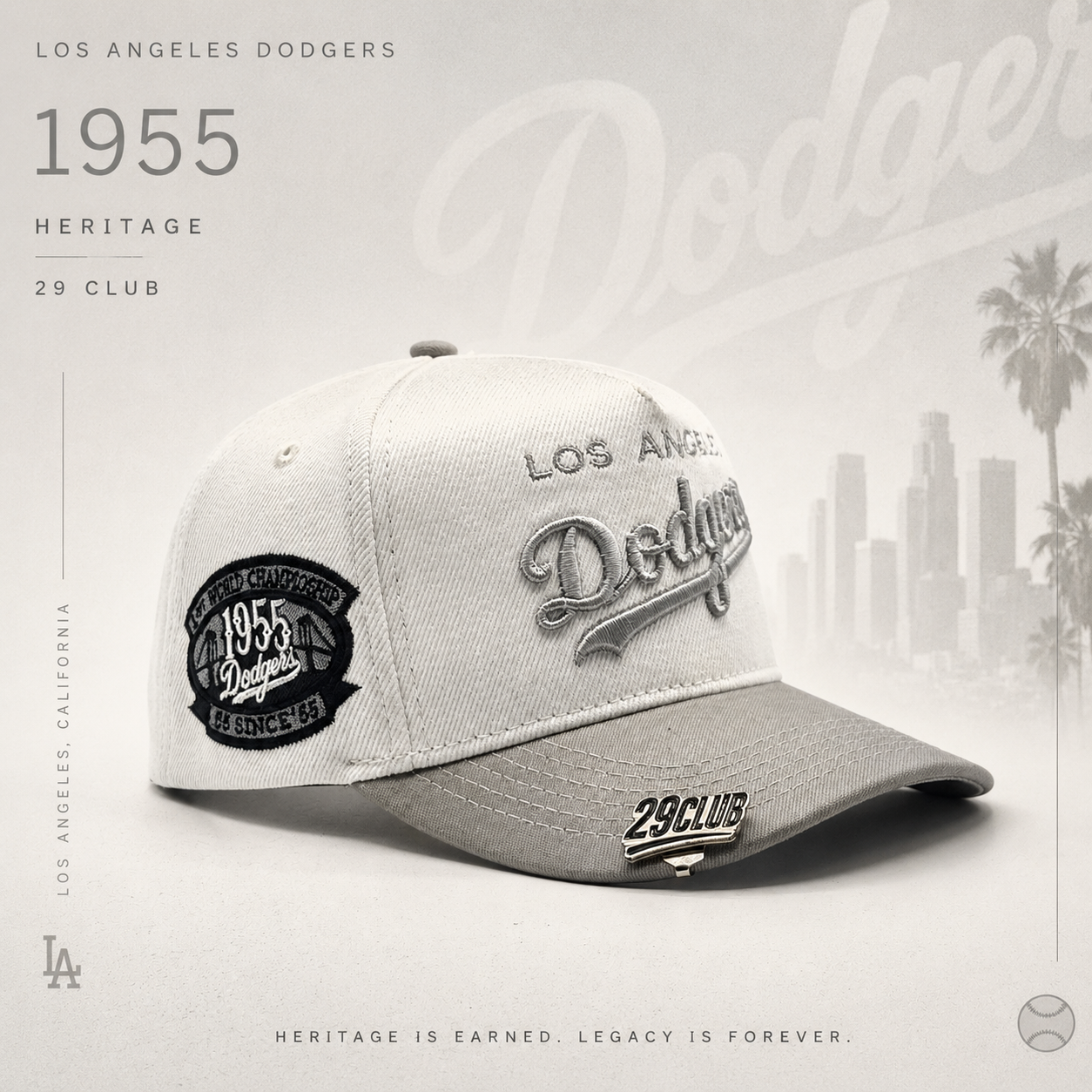 LOS ÁNGELES DODGERS VISOR GRIS