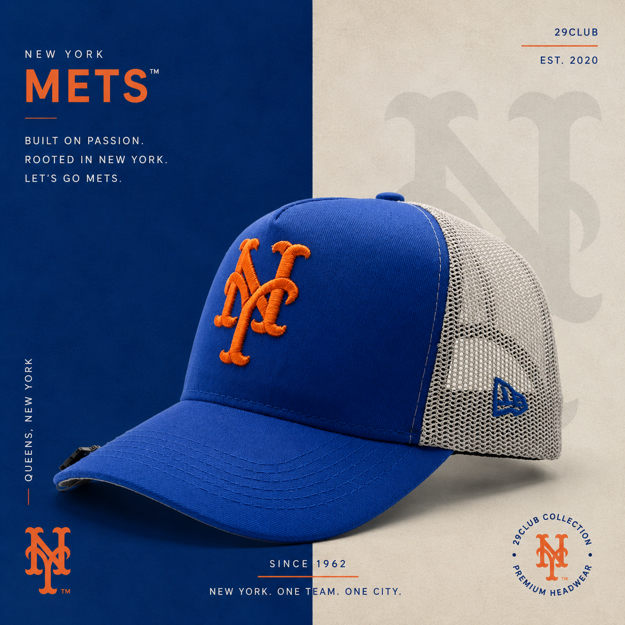 NEW YORK METS TRUCKER AZUL