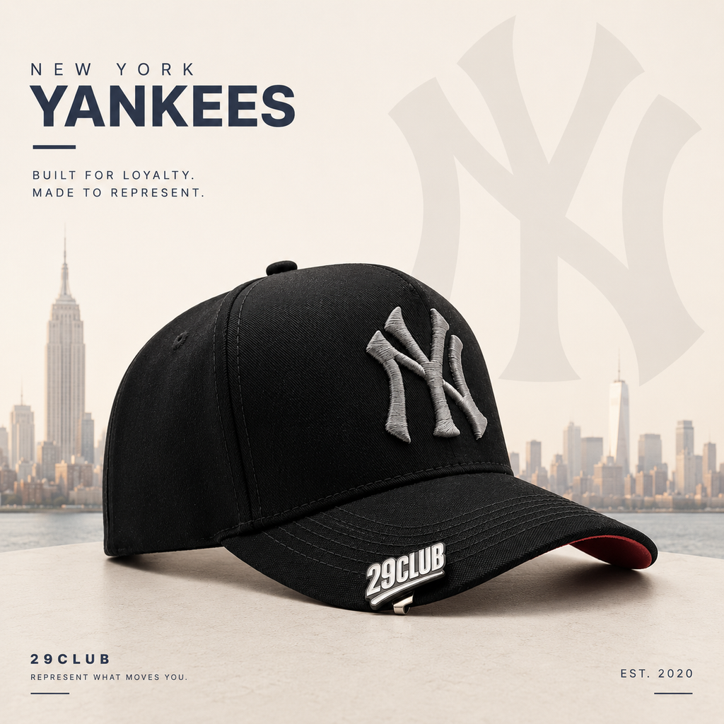 NEW YORK YANKEES BLACK LOGO GRIS