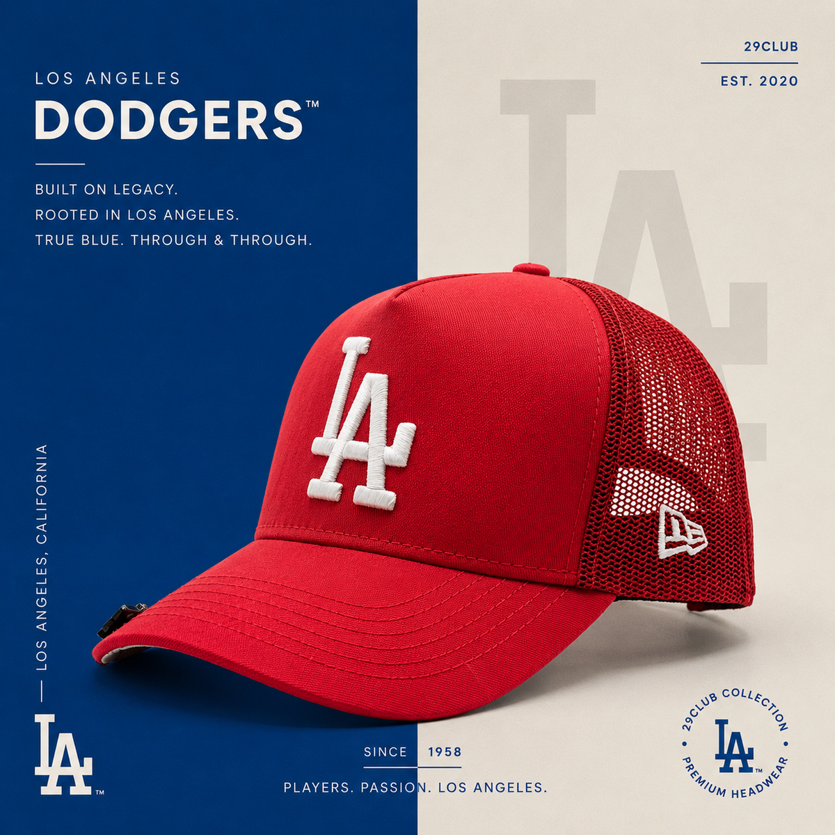 LOS ÁNGELES DODGERS TRUCKER ROJ