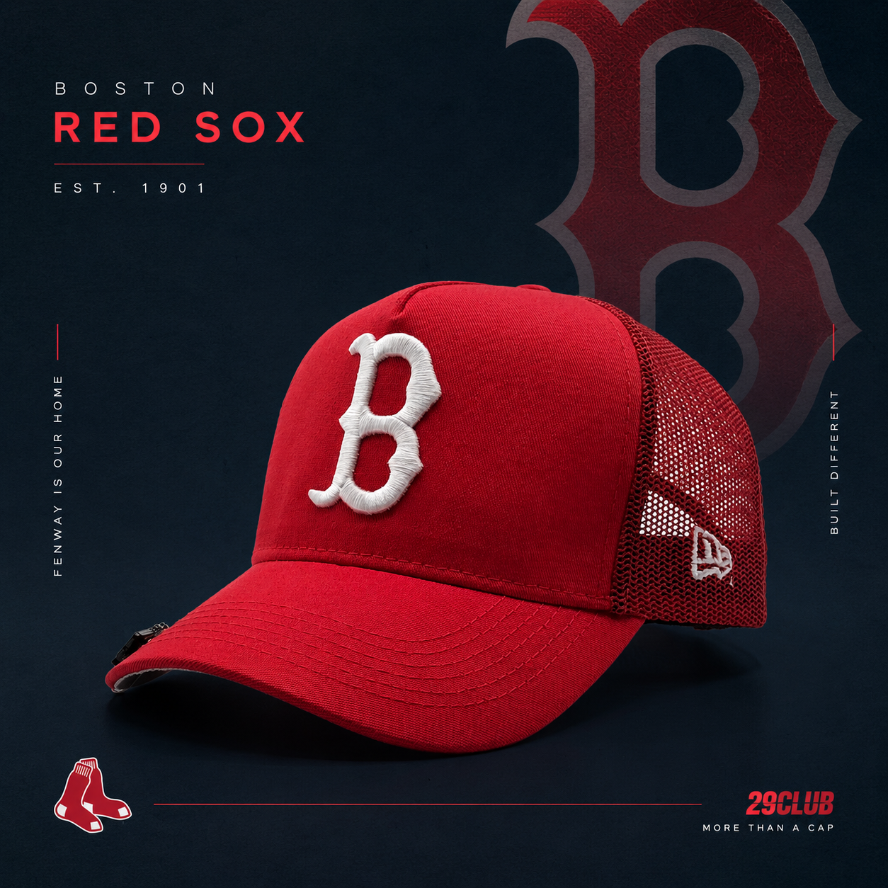 BOSTON RED SOX TRUCKER ROJA