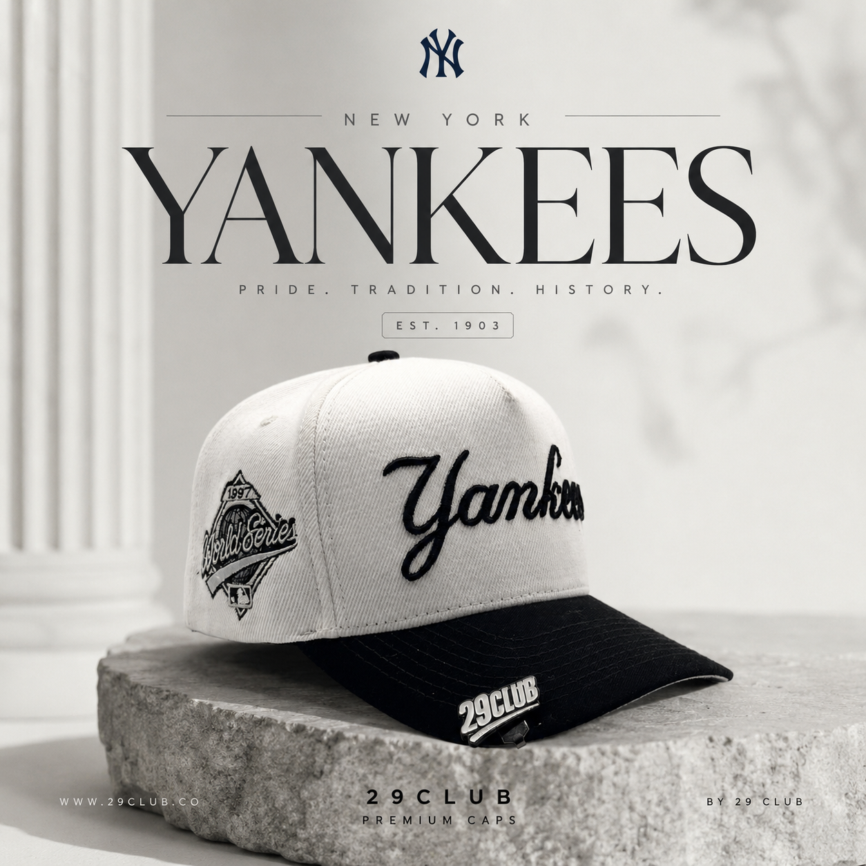 NEW YORK YANKEES WS VISOR NEGRO