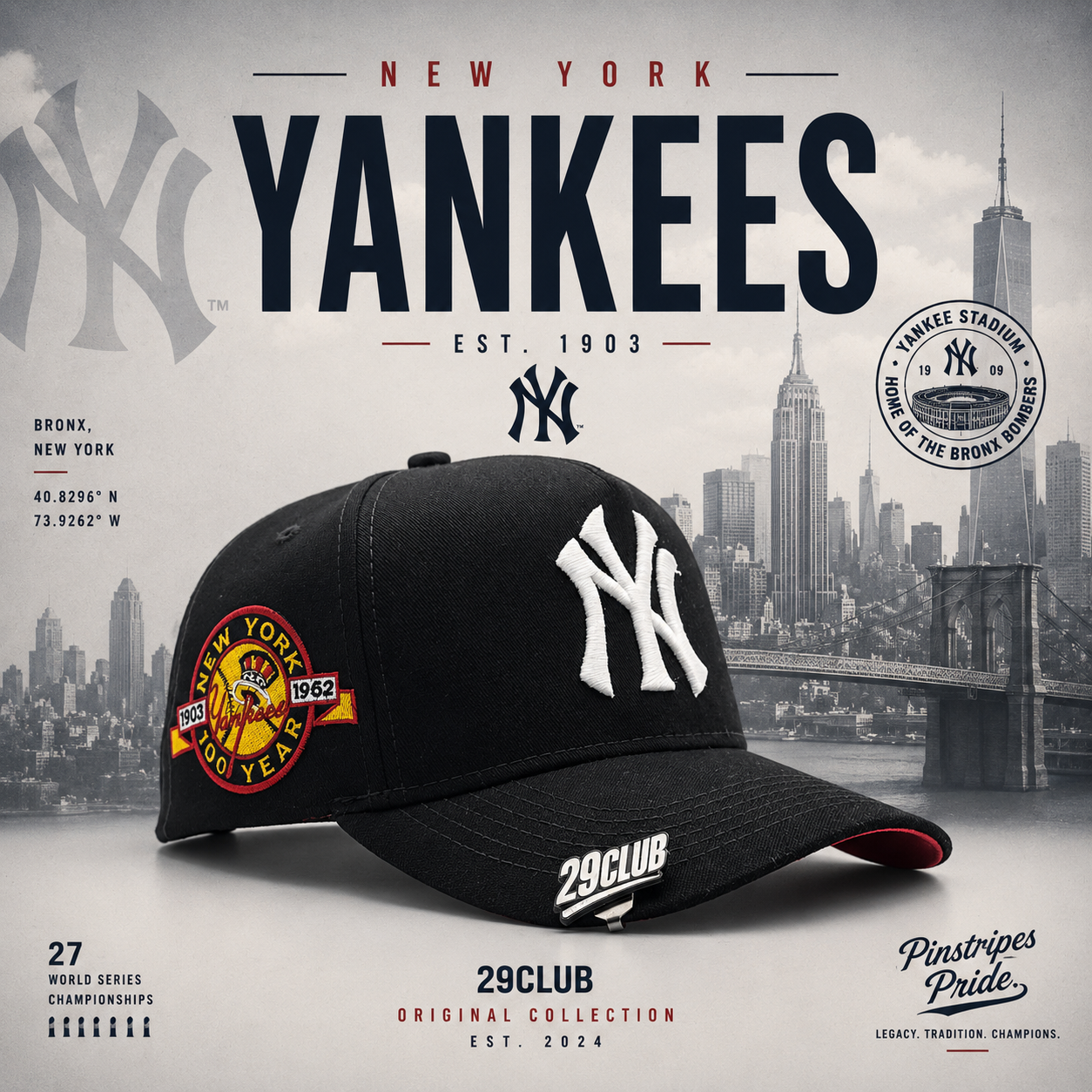 NEW YORK YANKEES NEGRO/ROJO