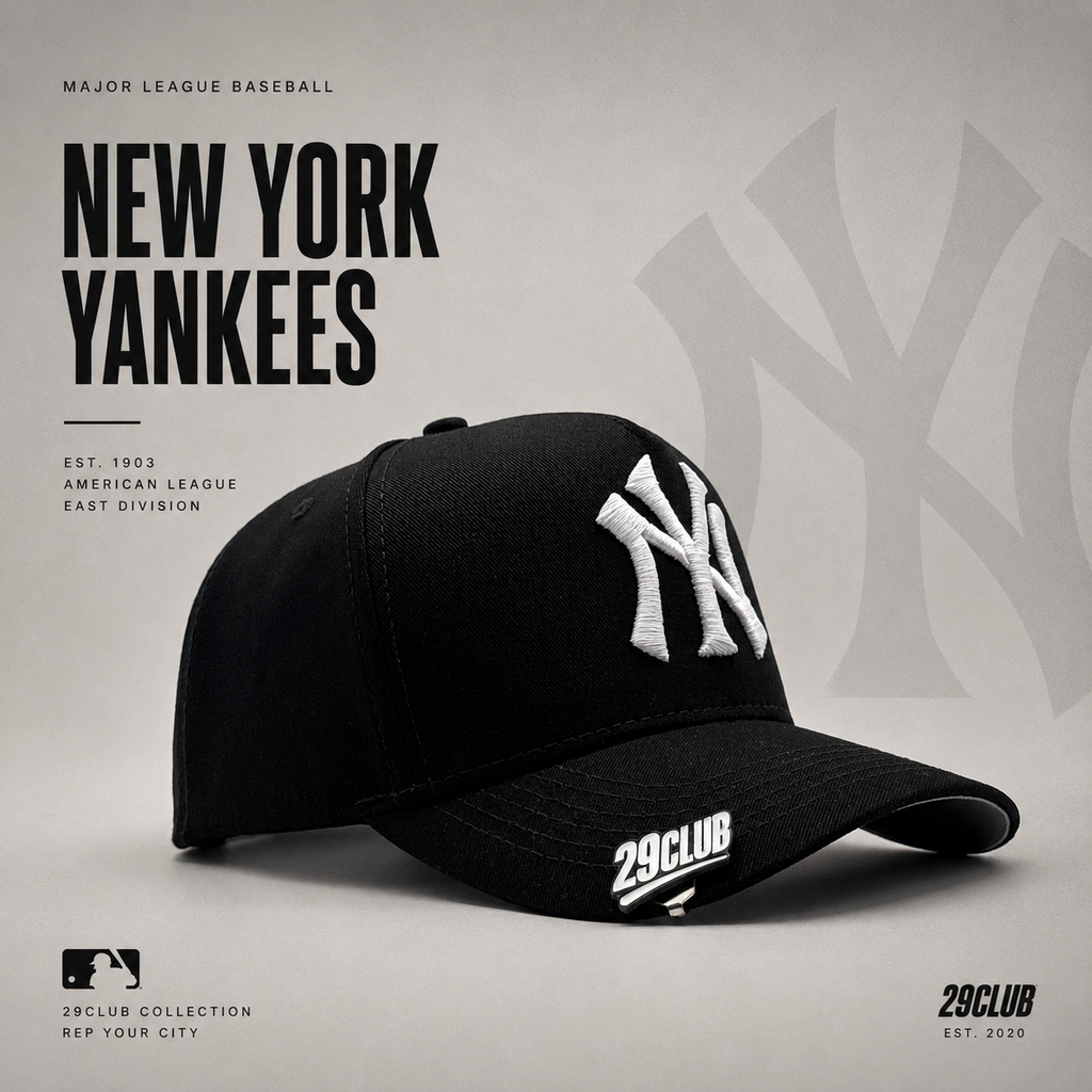 NEW YORK YANKEES BLACK LOGO BLANCO